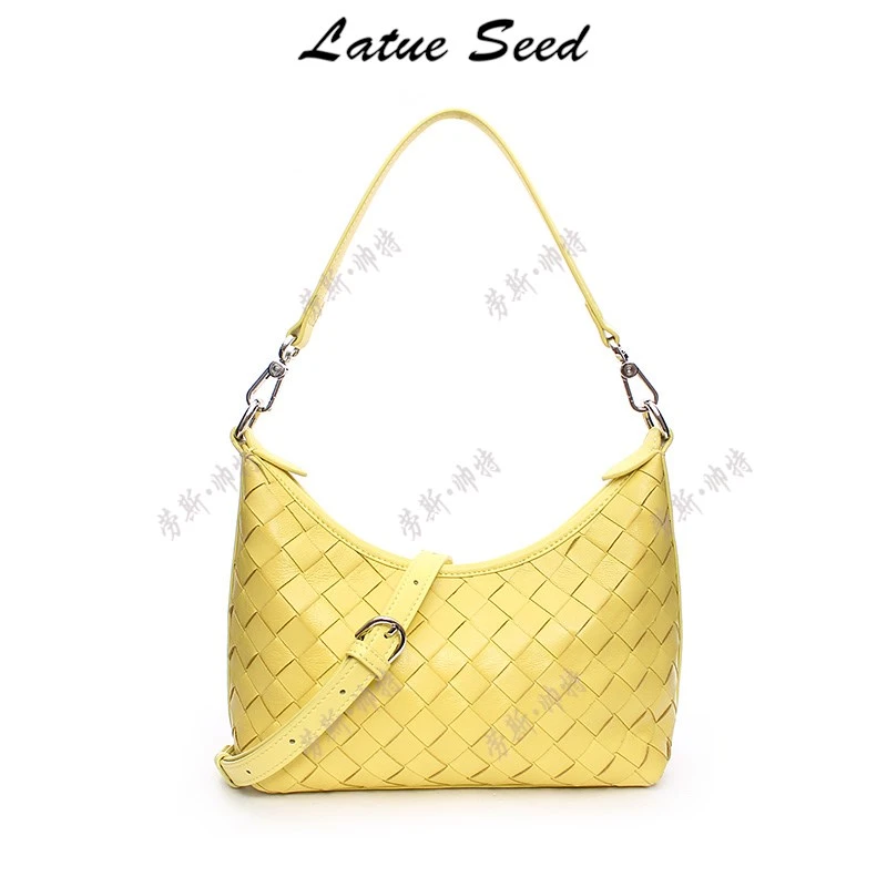 【B438-黄色】品简约百搭时尚单肩轻便ins休闲女包23258