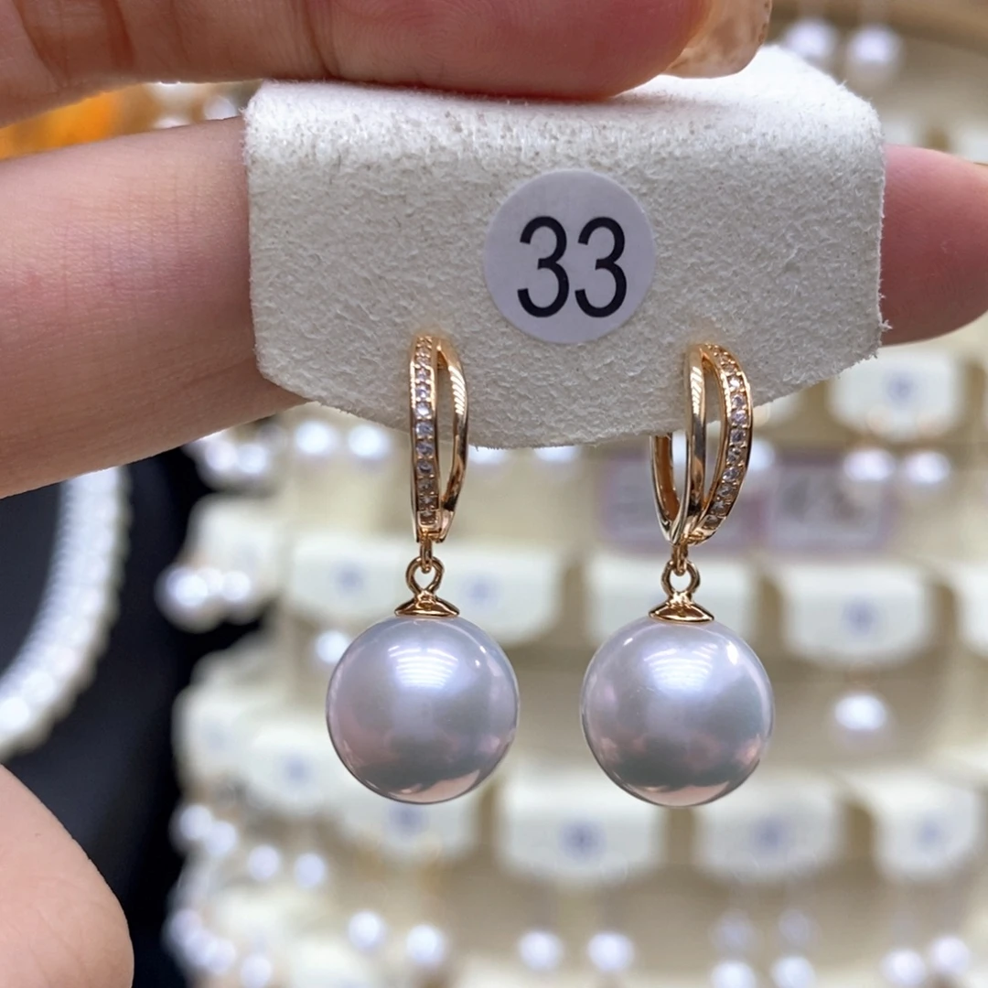 耳饰淡水珍珠银S925镶嵌