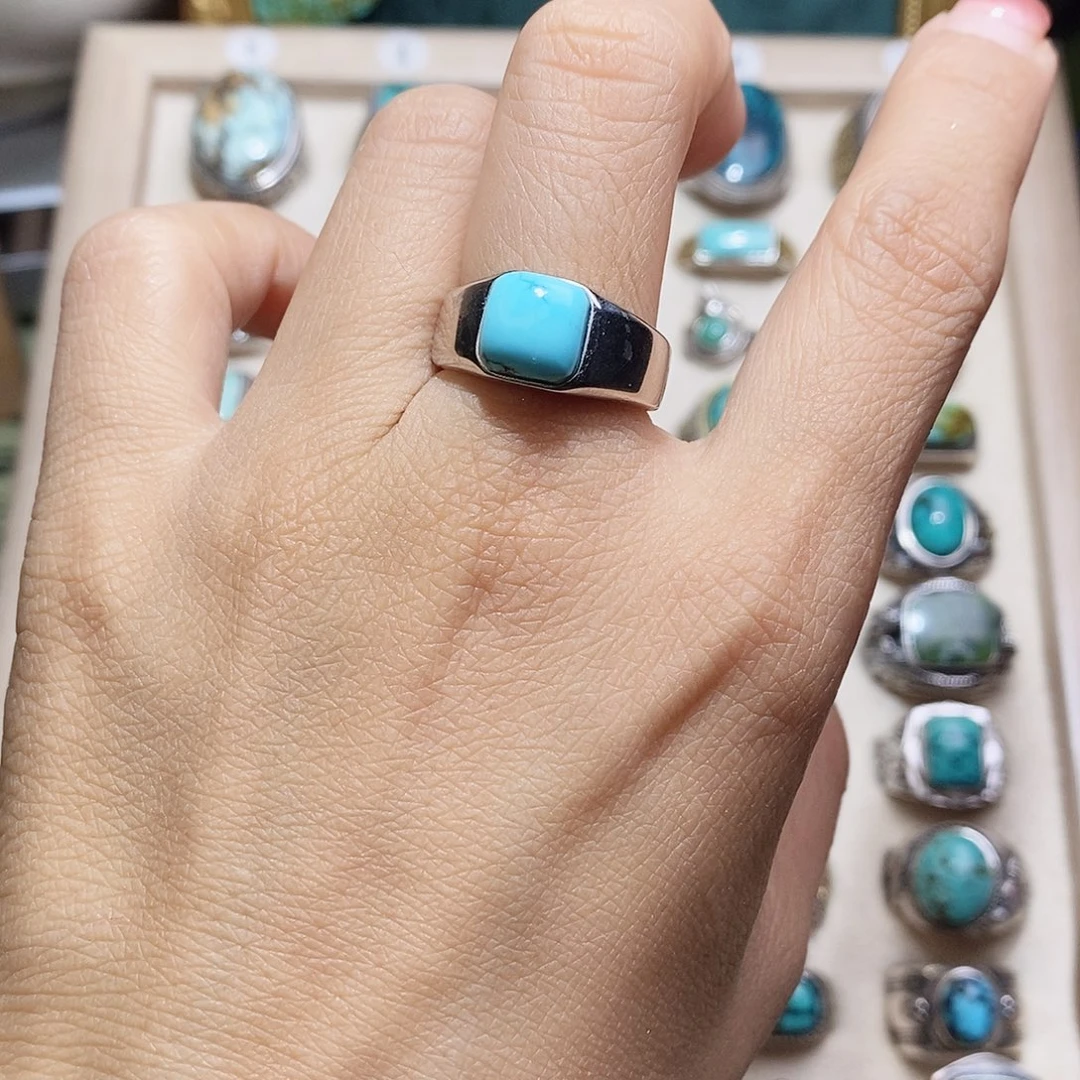 绿松石银S925镶嵌颈饰