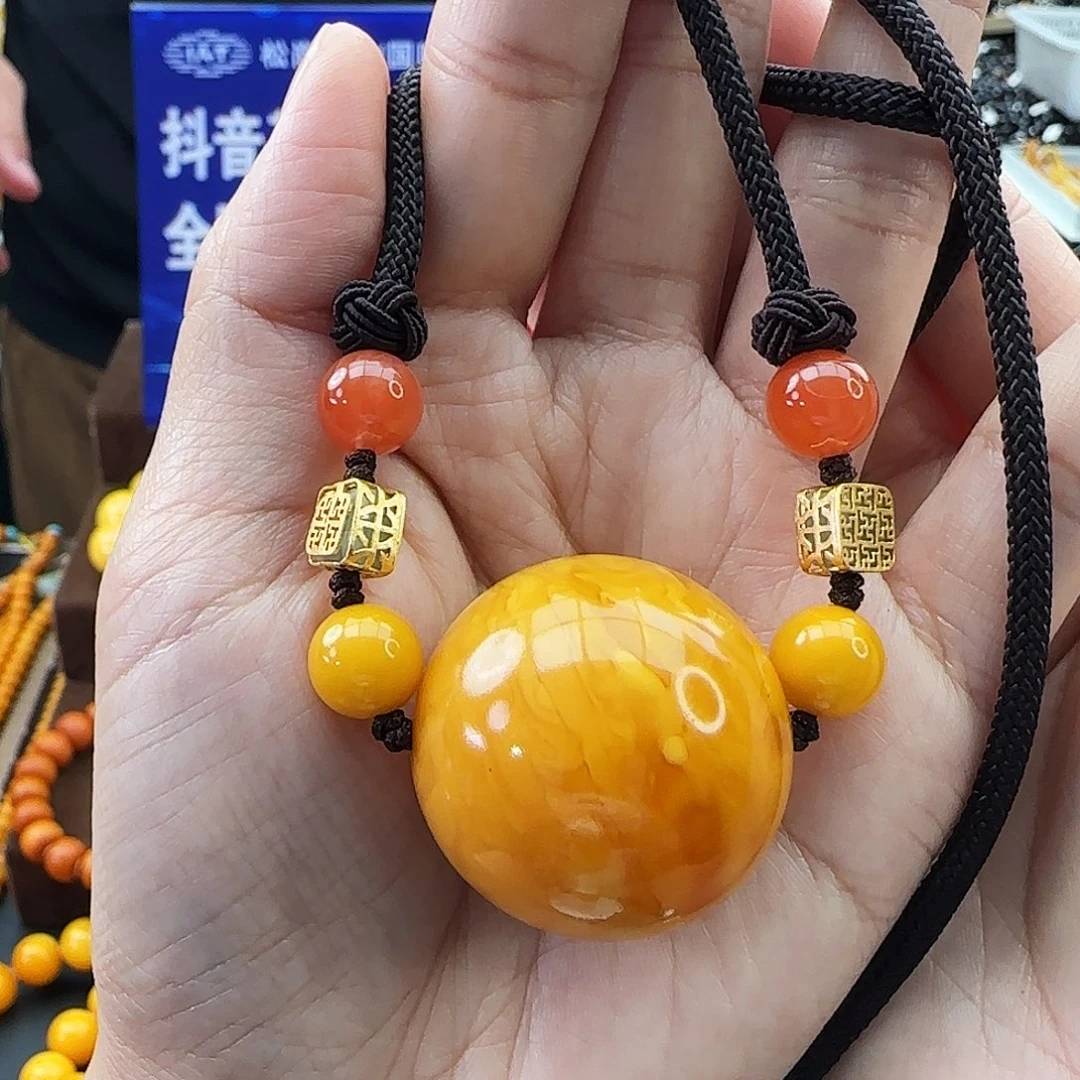 琥珀未镶嵌颈饰31MM