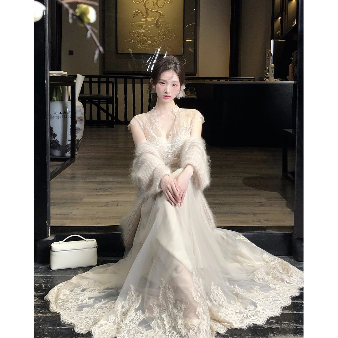 从一时刻【樱吹雪】上衣半裙针织开衫三件套CY-S25337