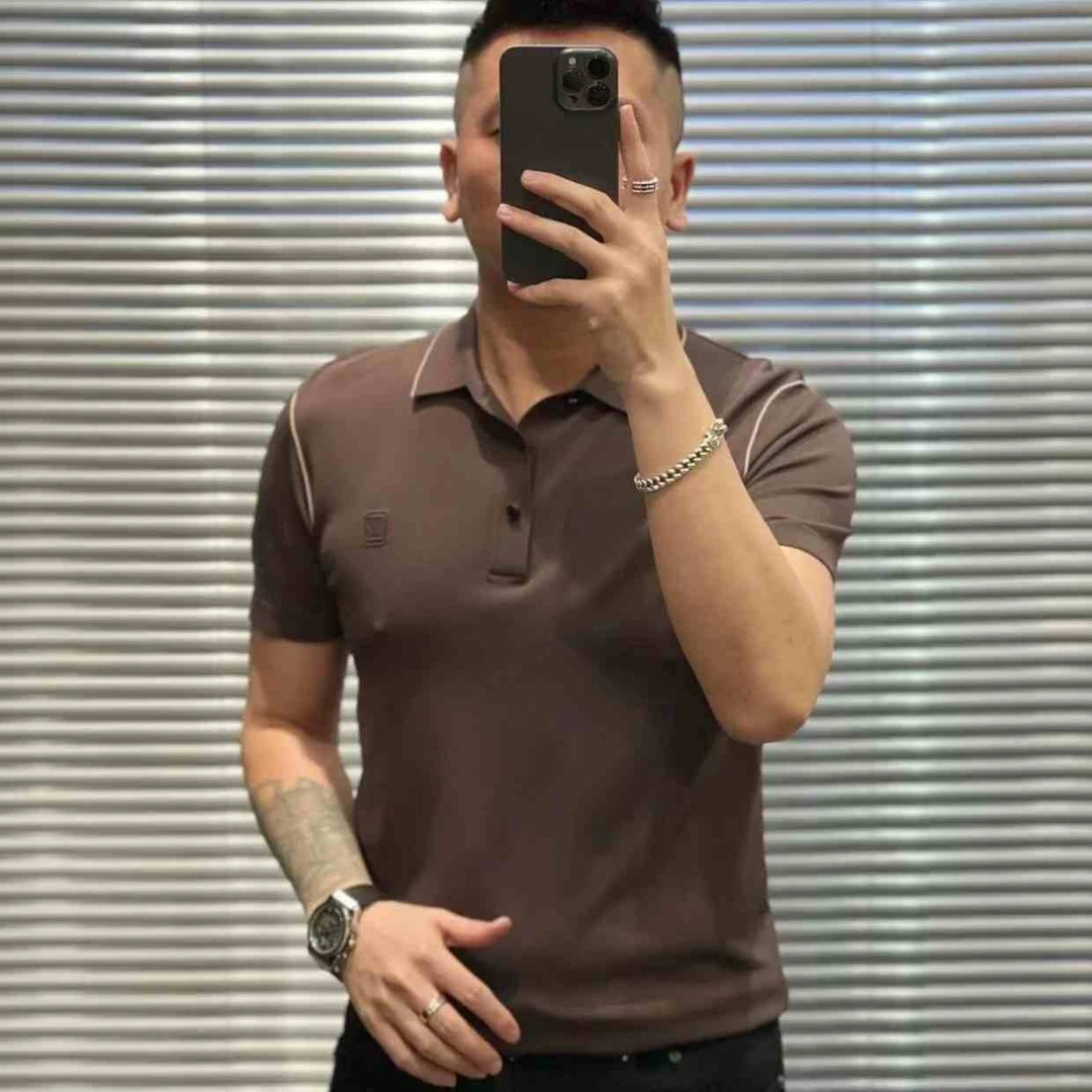 polo经典黑色新品男士t恤针织Polo衫运动翻领男休闲短袖打底衫