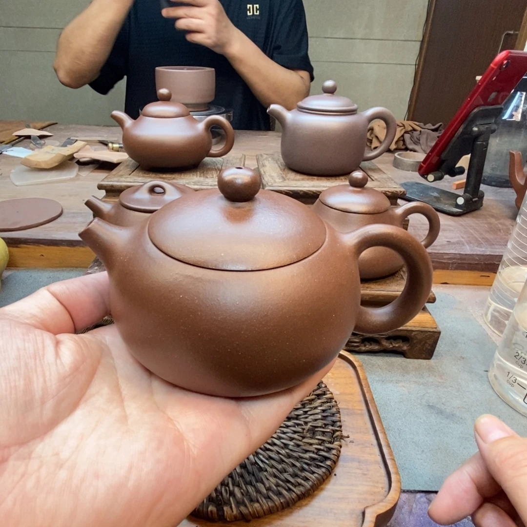 茶壶紫砂扁西施（原矿底槽清220cc）