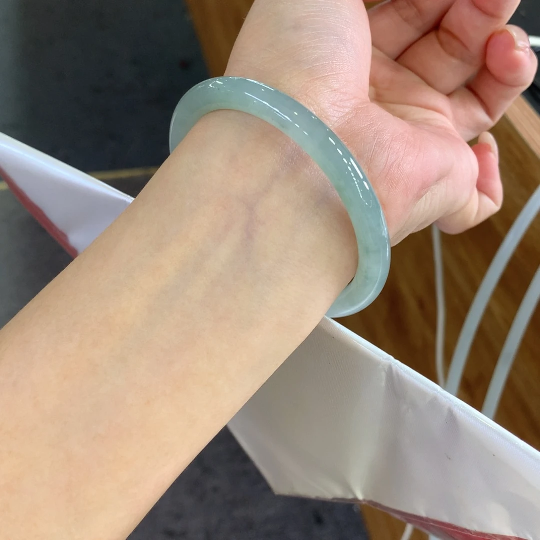 翡翠未镶嵌手镯天然Ａ货翡翠54/55