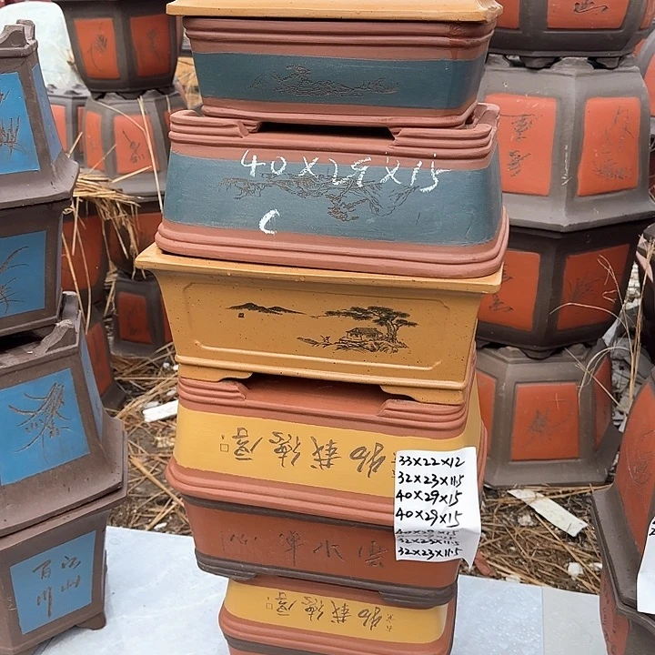 c无紫砂花盆8只花盆
