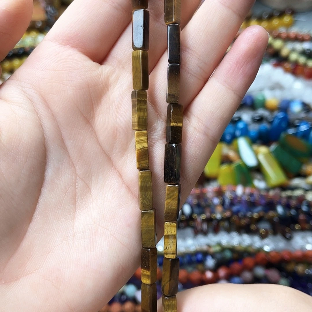 玛瑙/玉髓未镶嵌珠宝半成品虎眼方长条一条