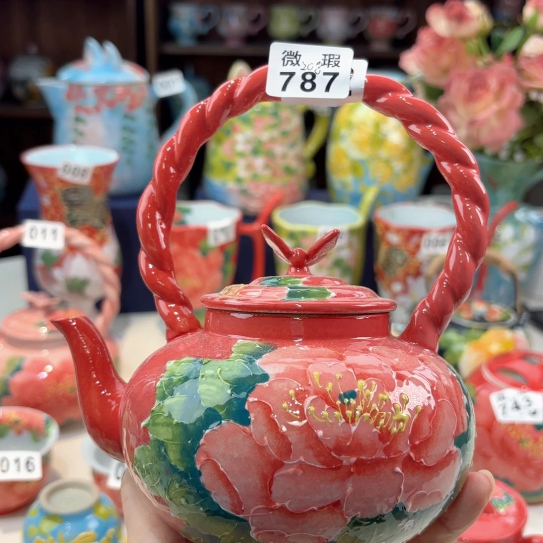 景德镇手绘高温釉下彩陶瓷茶具