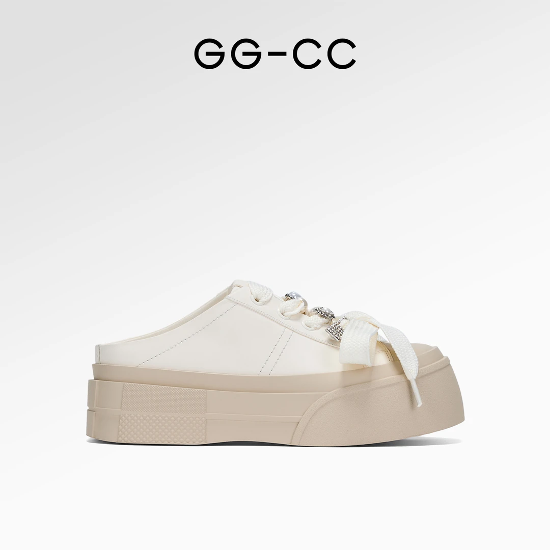 GG-CC【云朵松饼】2025年春季新款时尚厚底半拖板鞋9717