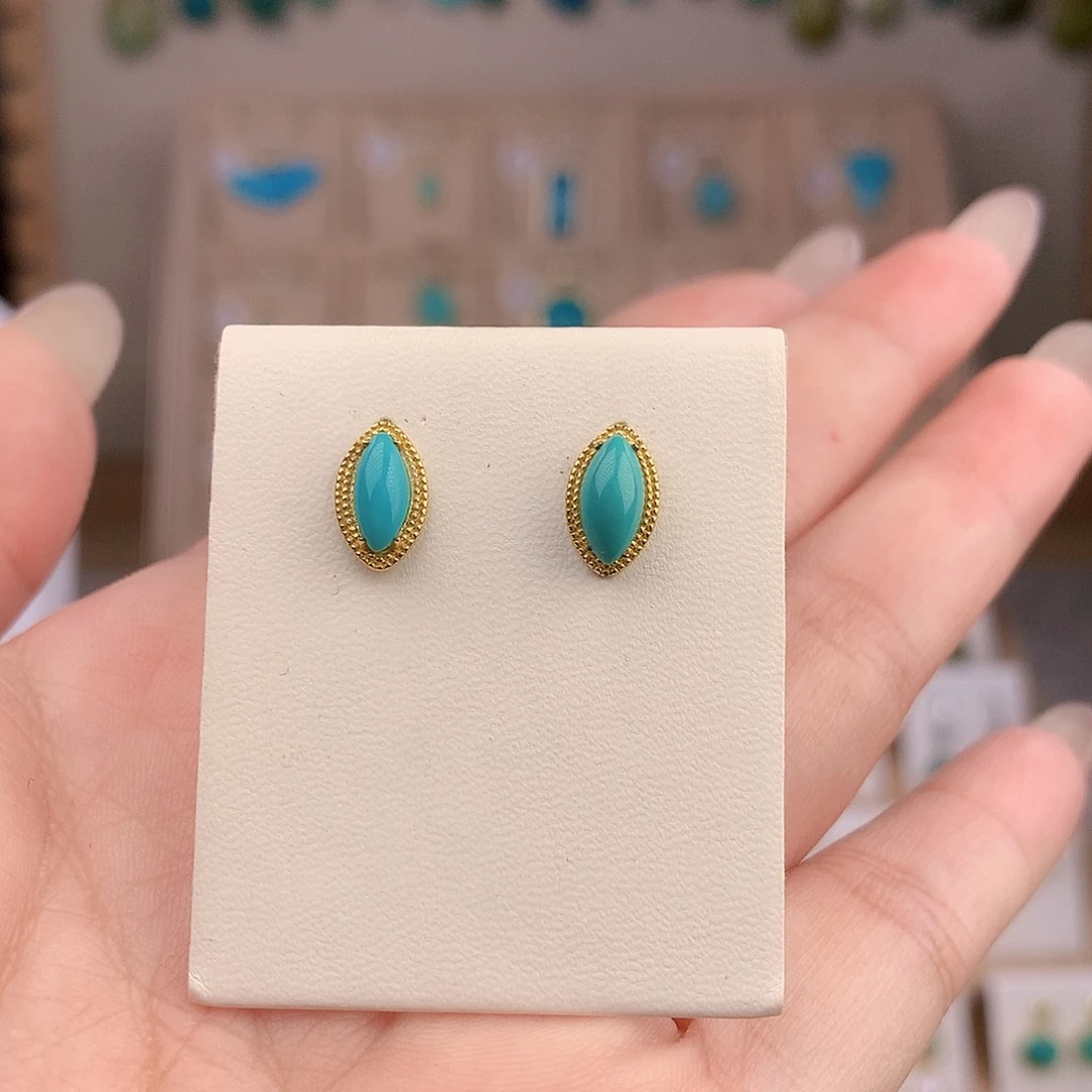 绿松石银S925镶嵌颈饰