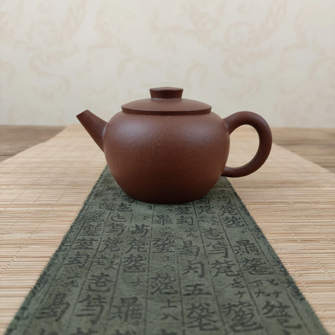 【精工手制】原矿紫泥200ml巨轮珠紫砂壶喀左原矿支持溯源检