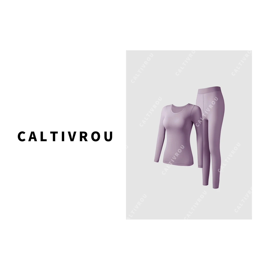 自带胸垫隐形修身显瘦保暖套装-Y20066