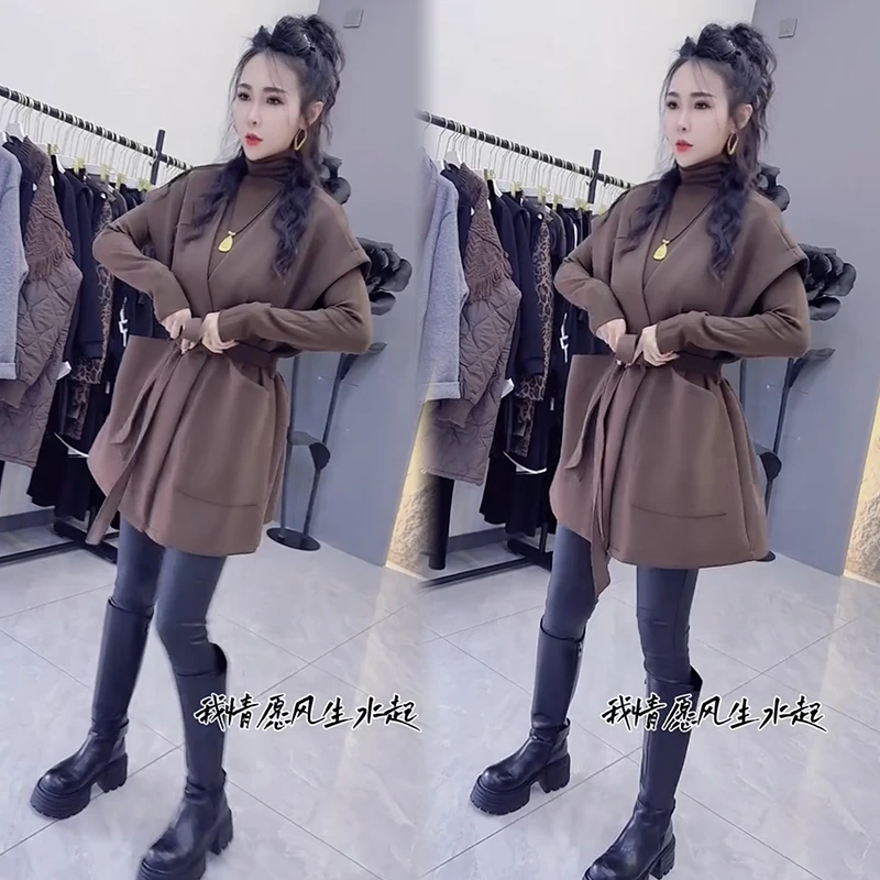 2025秋季新款时尚显瘦气质网红高档套装女高级百搭宽松大码两件套