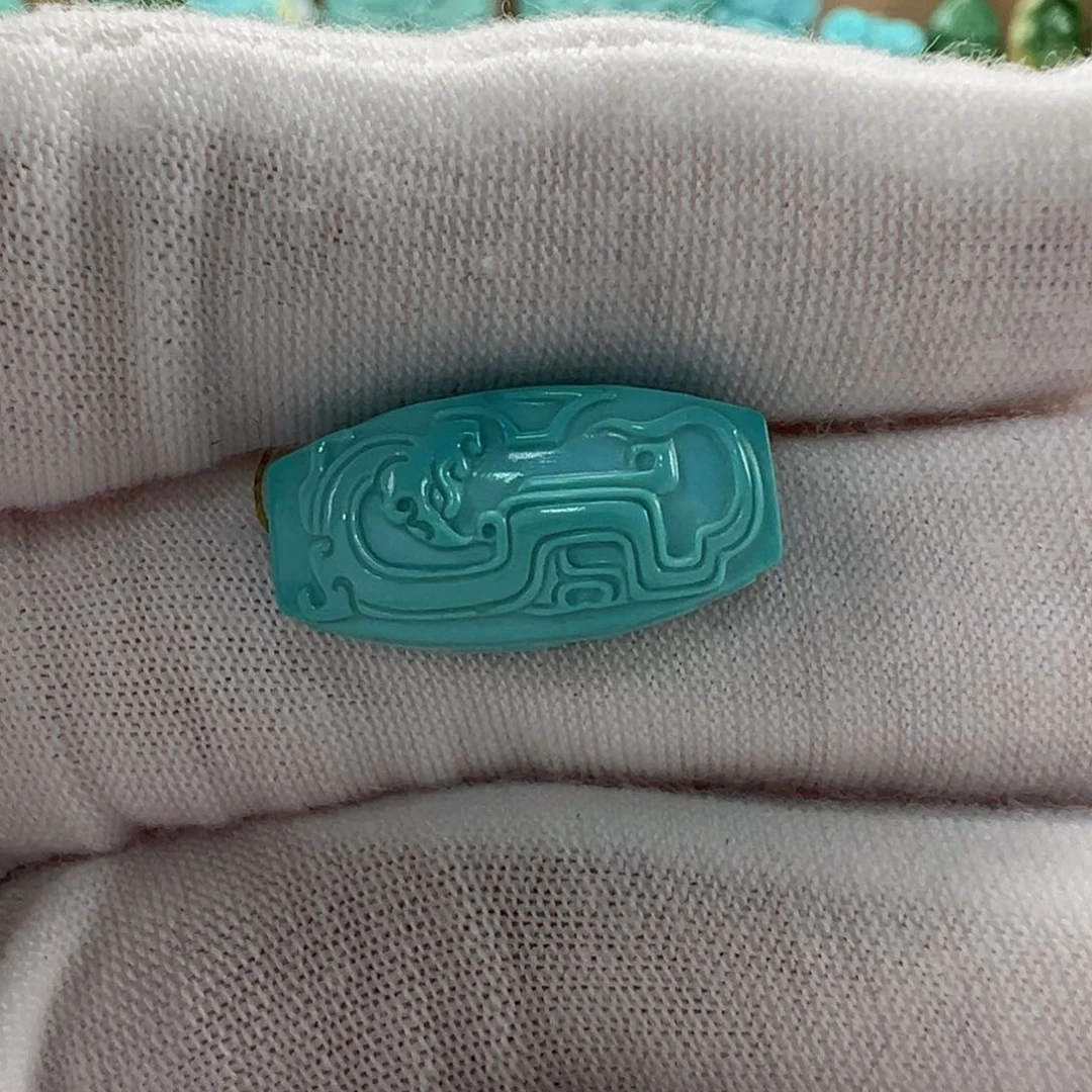 未镶嵌绿松石仿古龙凤勒9.8mm