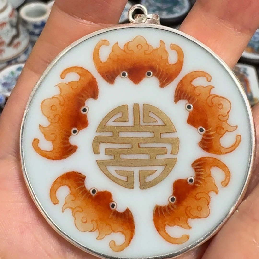 瓷片逆*金五福挂件一个一个