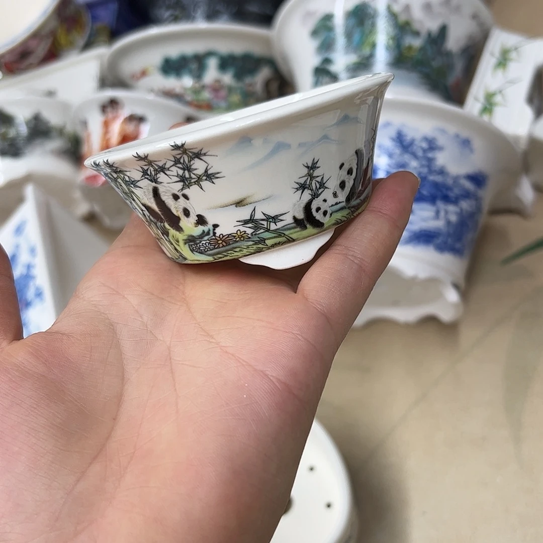 紫砂花盆161号微瑕9/4cm