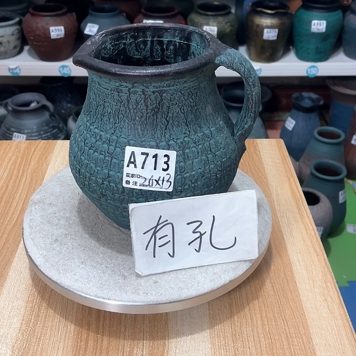 红陶手工制作工艺花盆