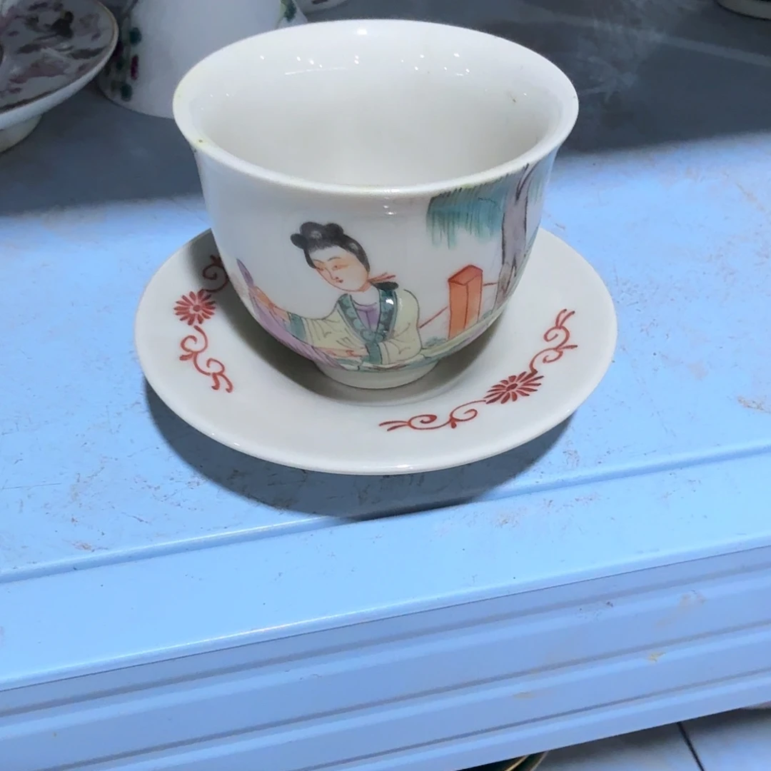 瓷片摆件手绘瓷器处理
