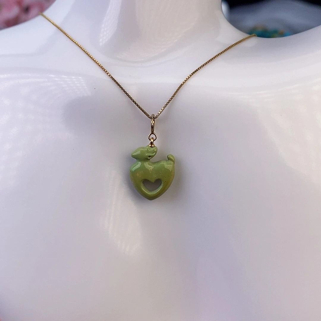 绿松石18K金镶嵌颈饰绿松石颈饰