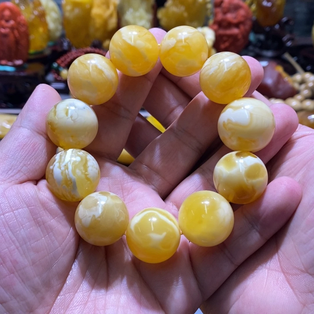 裸石蜜蜡未镶嵌手串