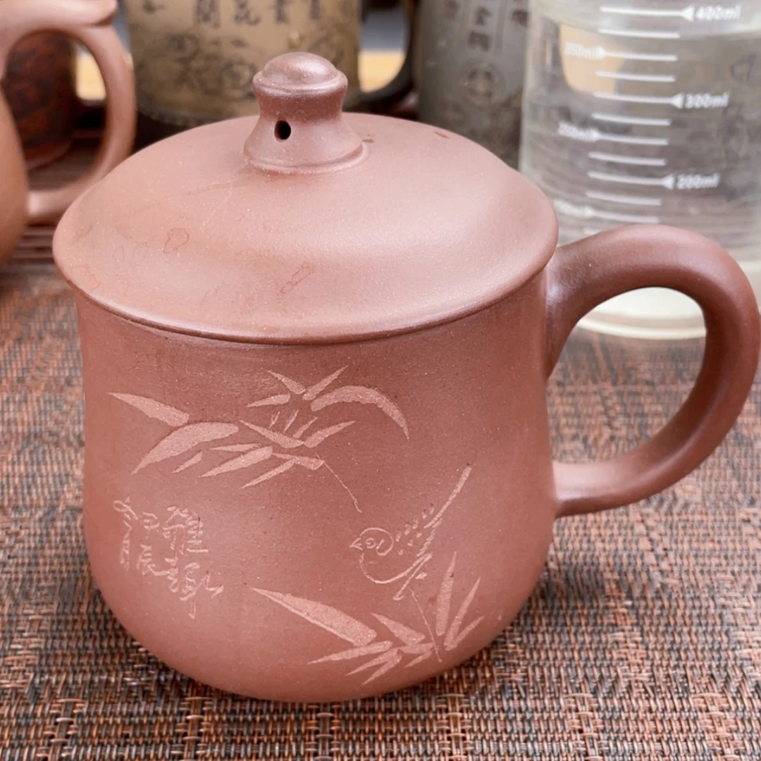 【闪购商品】茶杯紫砂宜兴原矿紫砂盖杯