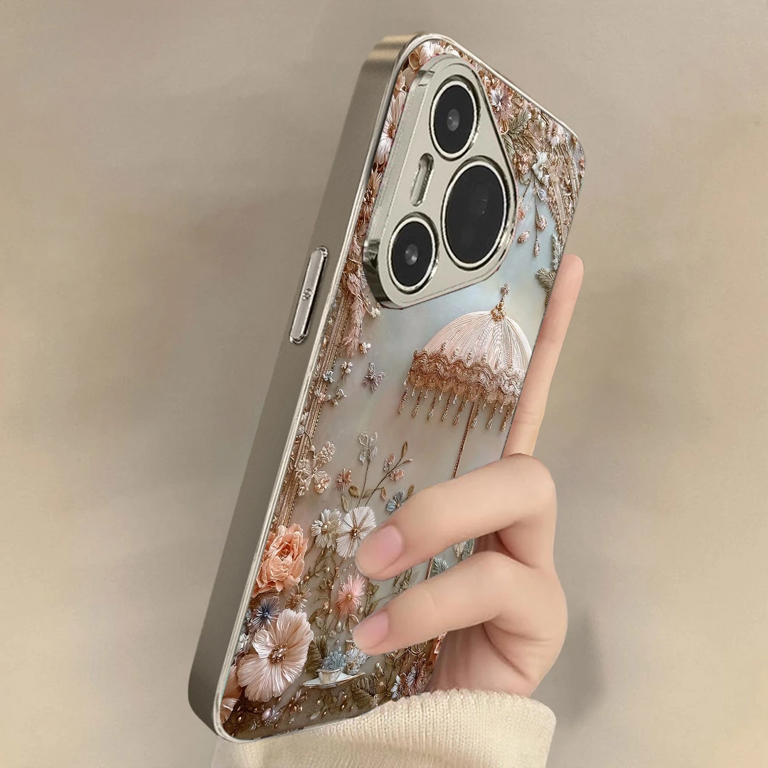 花伞叙旧适用华为pura80pro+手机壳70ultra复古小众P70防摔套mt60