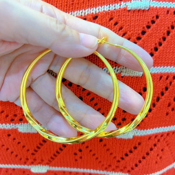 铜合金耳饰 耳环简约女耳饰大耳环金色爱心/水滴/铃铛饰品民族风