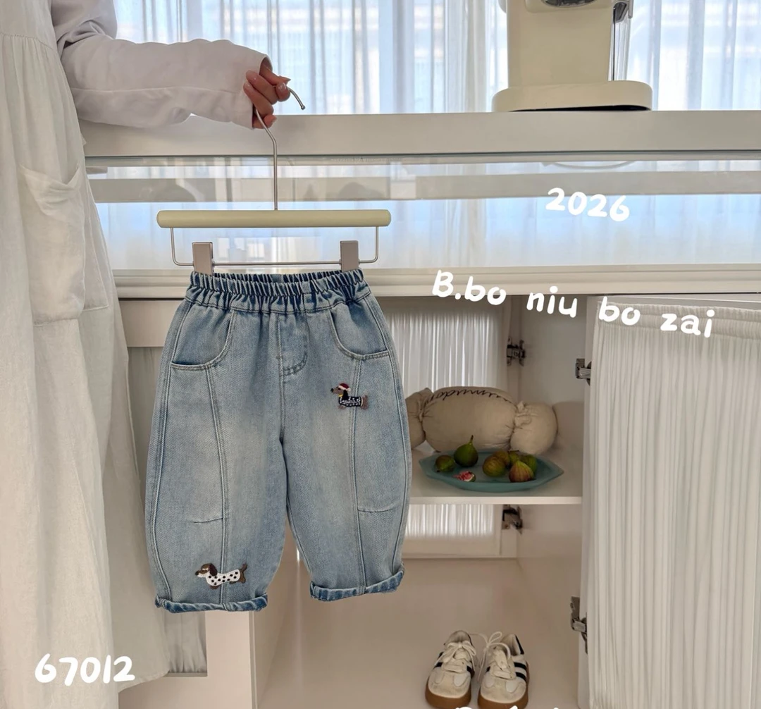 波妞（春）腊肠狗牛仔休闲裤67012