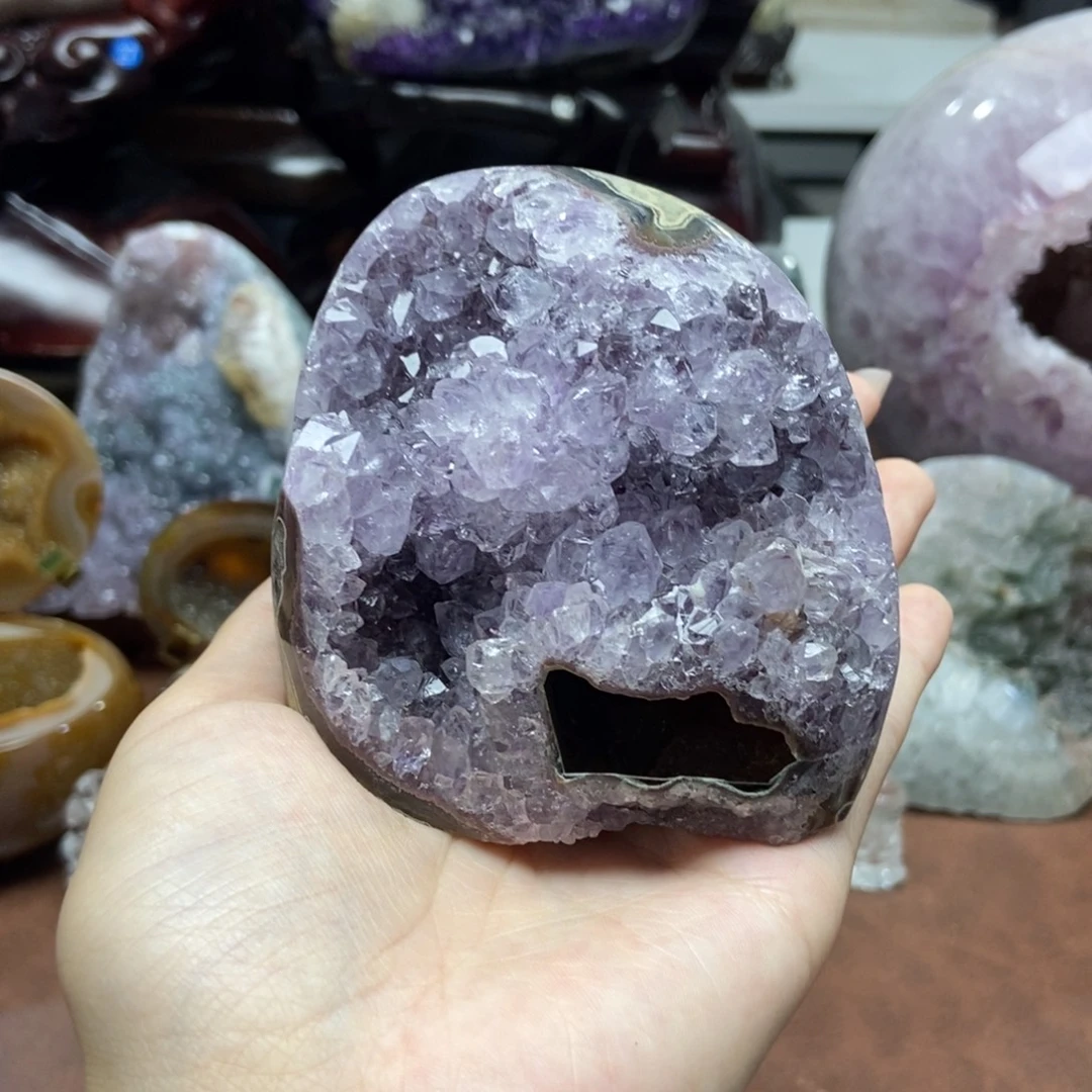 紫晶摆件未镶嵌水晶