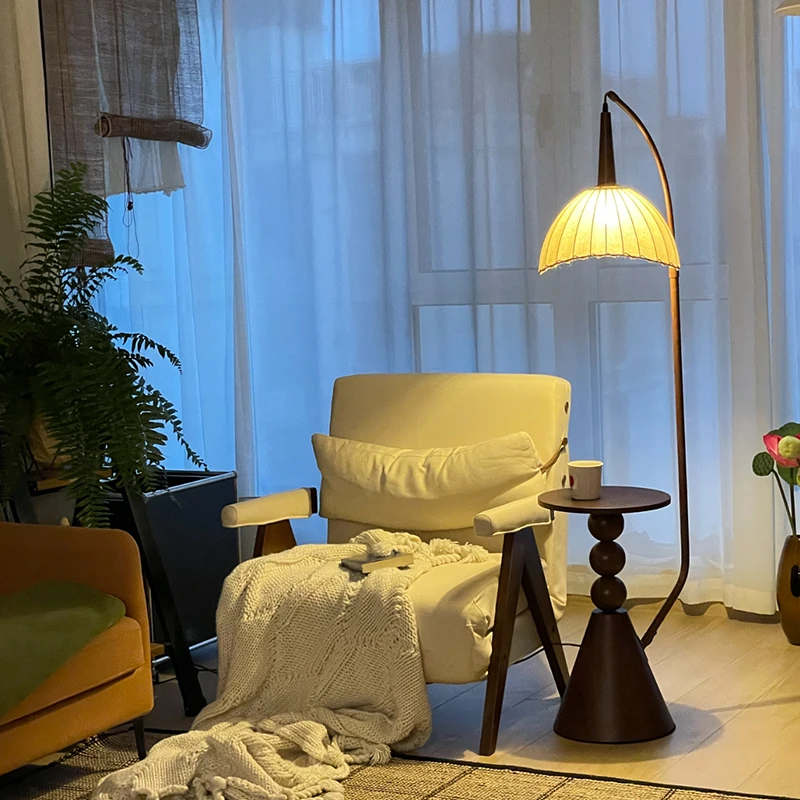 新中式落地灯客厅沙发旁边几南洋风茶室禅意高级感卧室氛围中国风