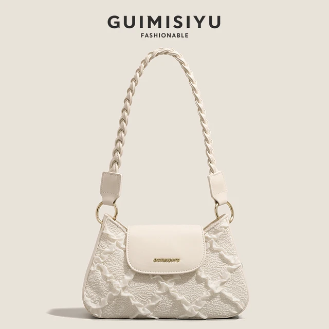 GUIMISIYU腋下包包女2025新款高级感通勤手提单肩斜挎小众法棍包