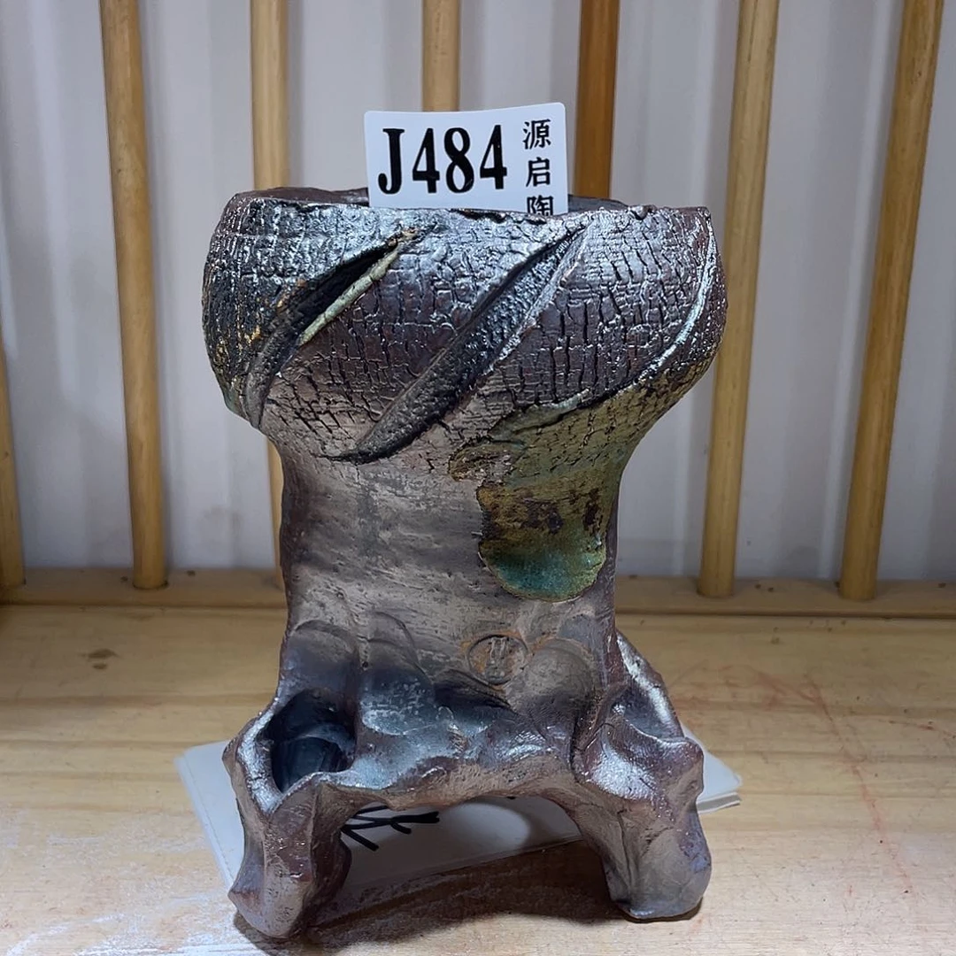 紫砂花盆景德镇陶瓷花盆484