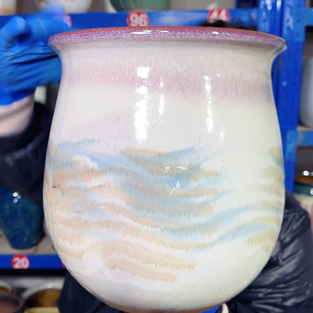 紫砂花盆高25口22