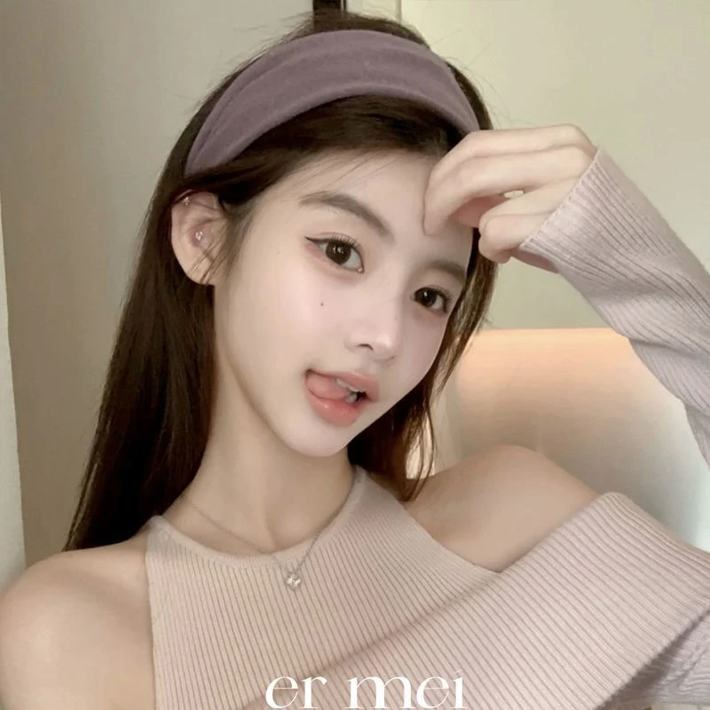 南瓜秋棕~韩系秋冬软糯糯宽边发箍气质时尚头箍慵懒风百搭头饰