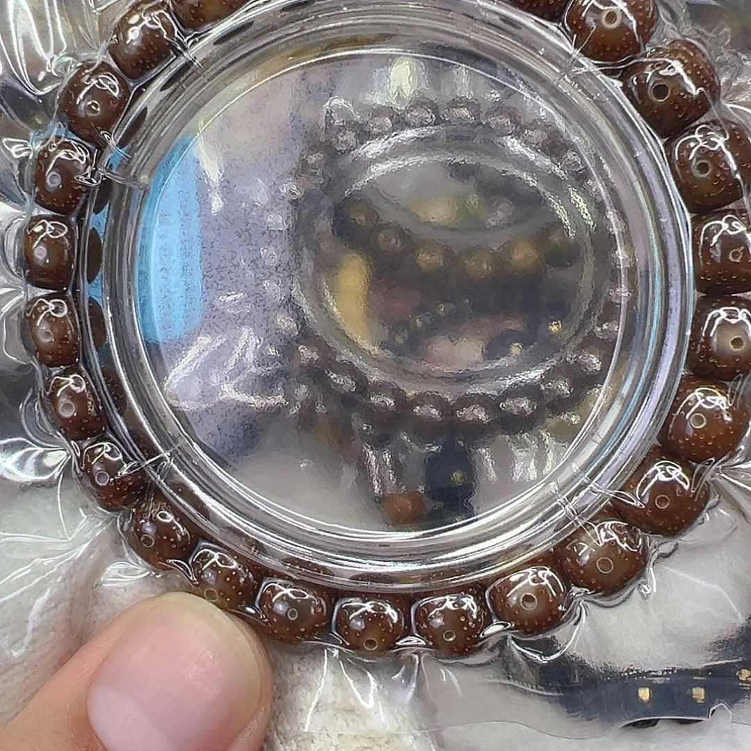 星月菩提手串8尽头粉冰星月菩提单圈0.9