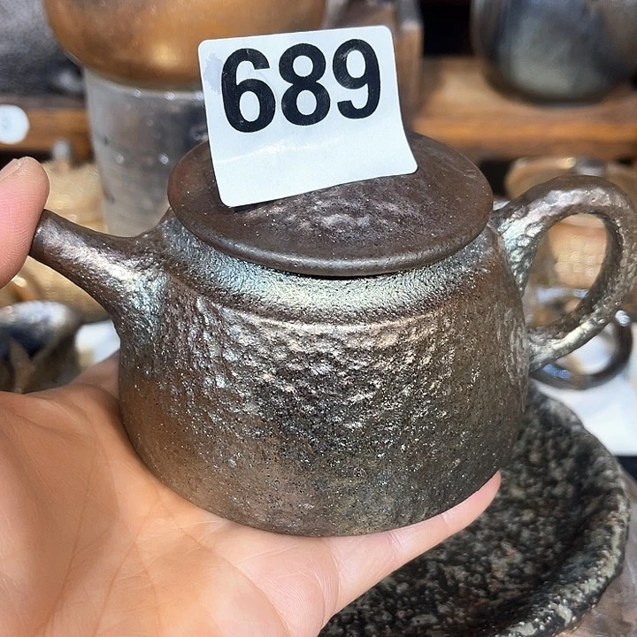 杯高温柴烧陶泥碳化壶