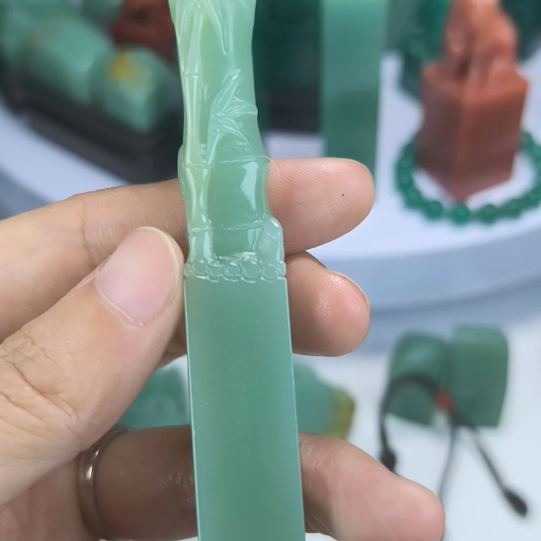 印石昌化石梅子青印章