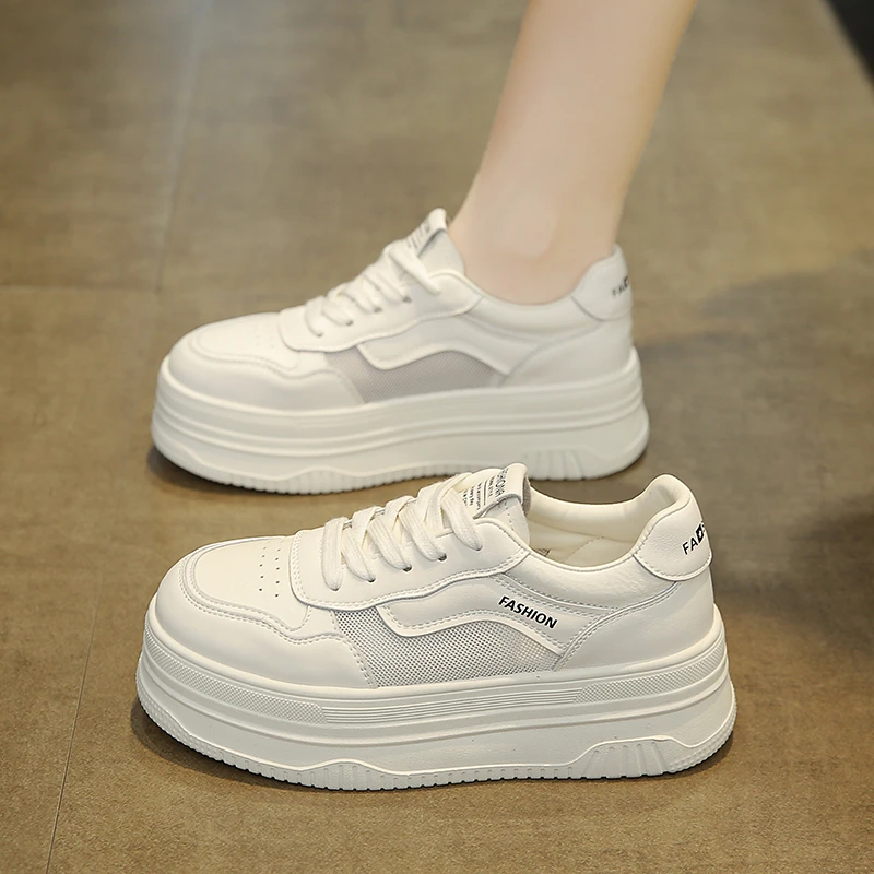 夏季新款百搭休闲爆款增高松糕运动鞋春秋透气春季学生厚底ins