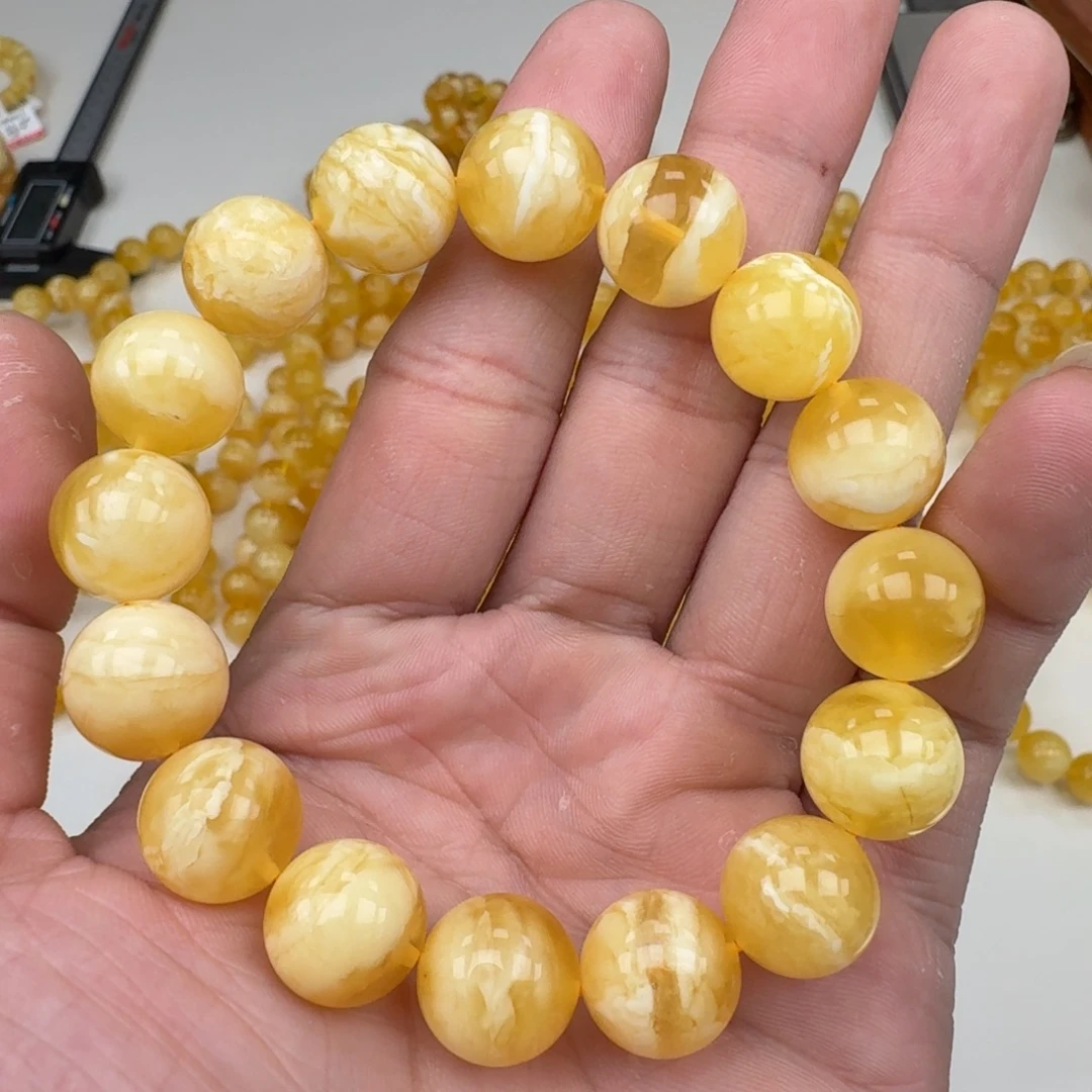 琥珀未镶嵌手链蜜蜡手串