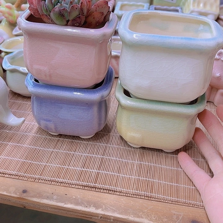 红陶陶瓷花盆当场满12包邮