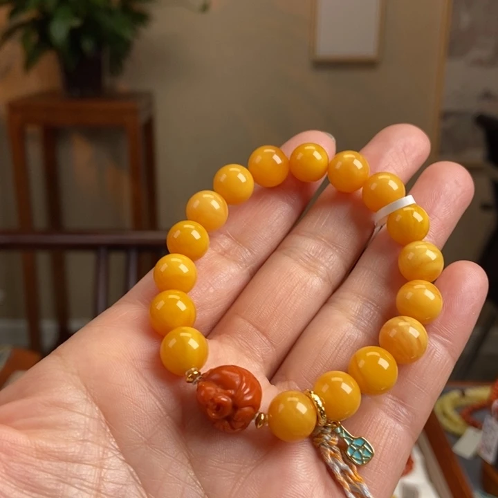 琥珀手链未镶嵌蜜蜡手串10