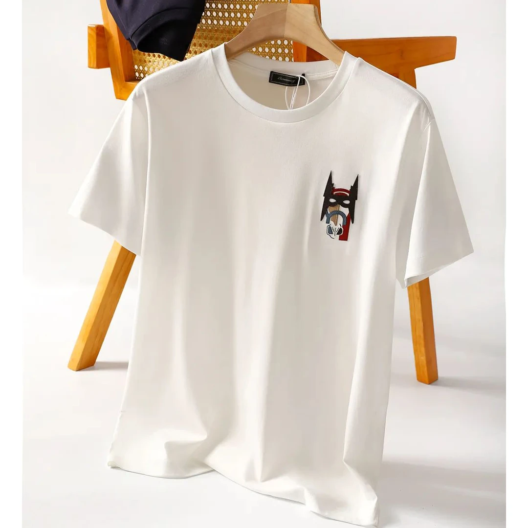 宝丫轻奢 夏季高端纯棉透气短袖T恤K1572