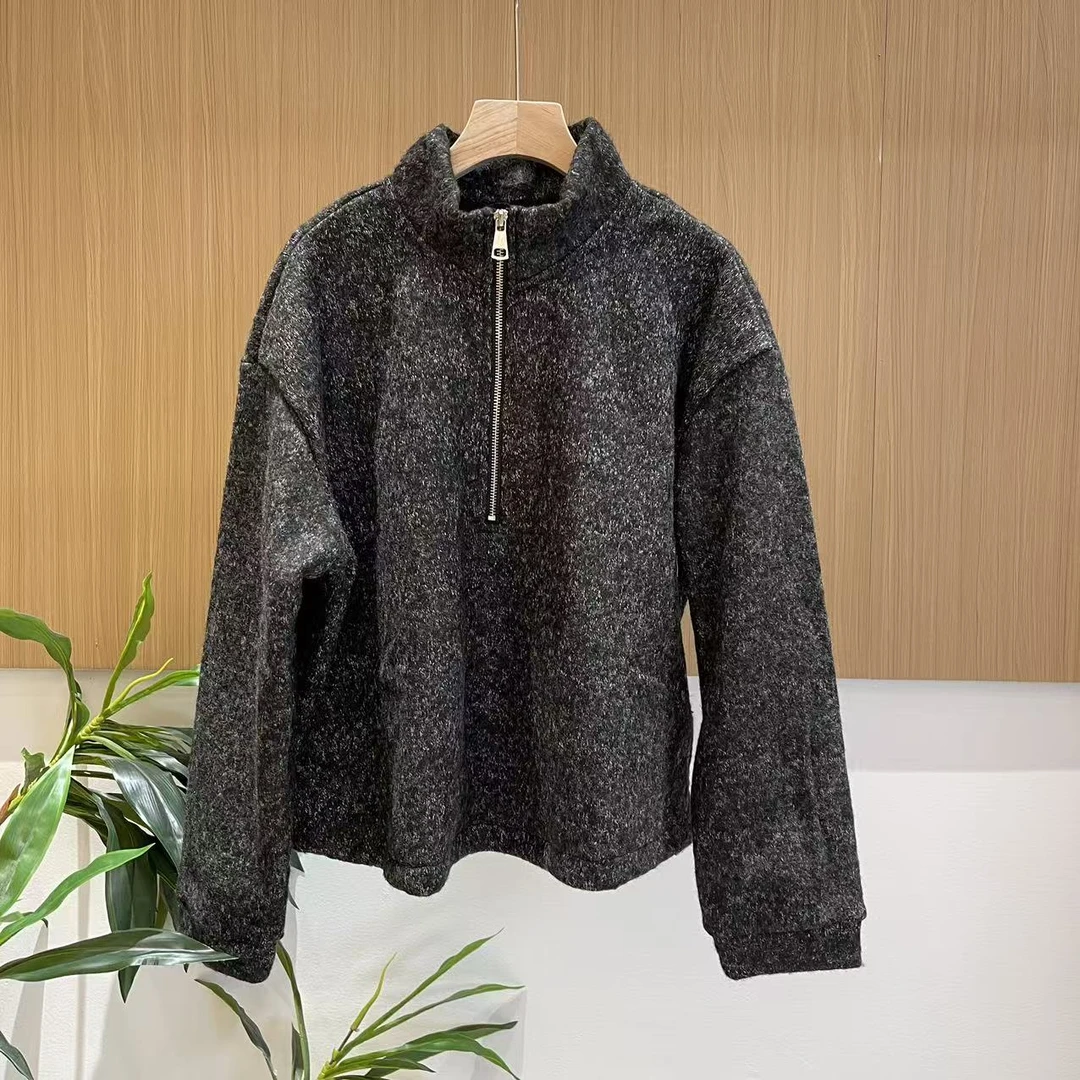 16735新款秋冬加绒休闲百搭潮流长袖时尚卫衣