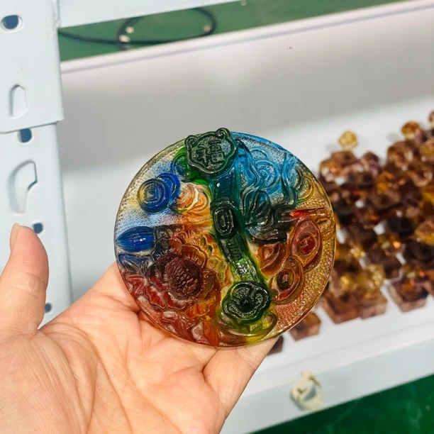 A169 妙笔生花镇纸【琉璃撤柜捡漏】非遗传承琉璃摆件车挂