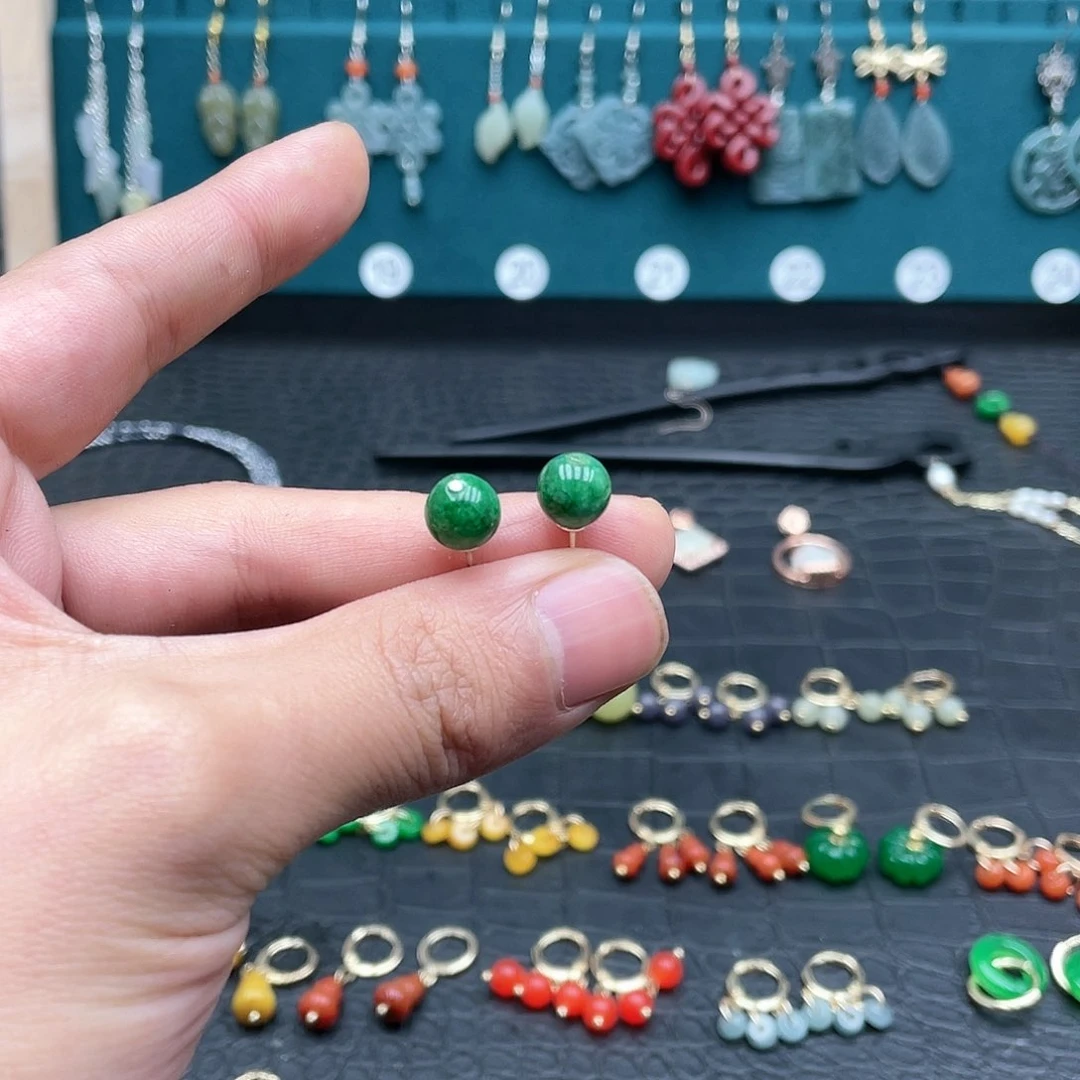 未镶嵌翡翠耳饰0087