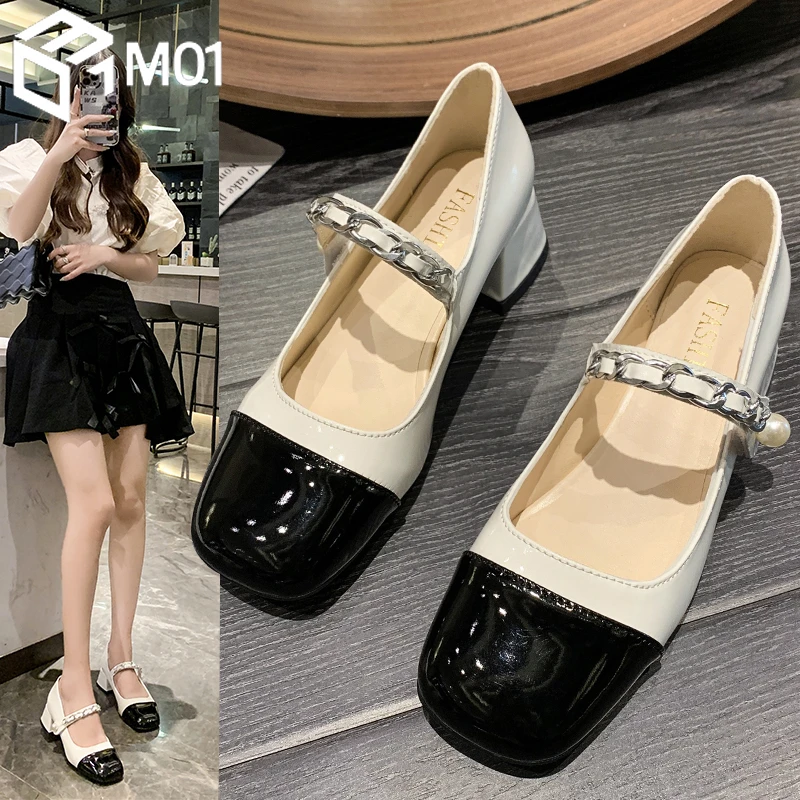 M01玛丽珍鞋春秋法式单鞋小香风鞋子高跟鞋小皮鞋新中式2025女鞋