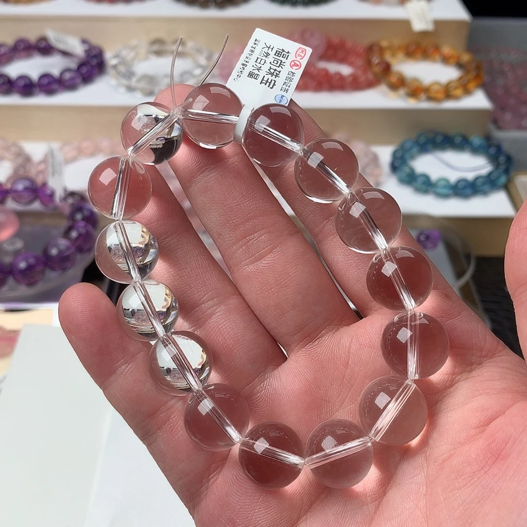 水晶手串未镶嵌青**姐白水晶