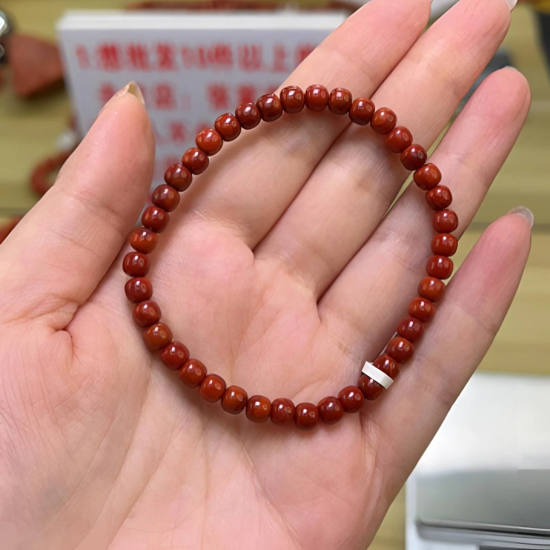 【小刘南红】瓦西南红妖牛血老型（典藏）南红玛瑙手串5mm多样性发一