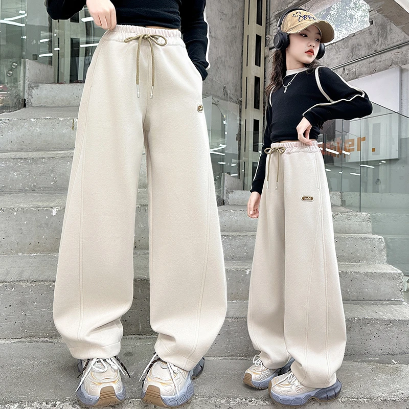 女童裤子春秋2025新款女孩卫裤中大童洋气休闲裤儿童运动裤