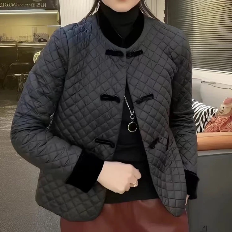 薄棉外套女装上衣小香风气质网红时尚休闲春秋季潮流复古百搭显瘦