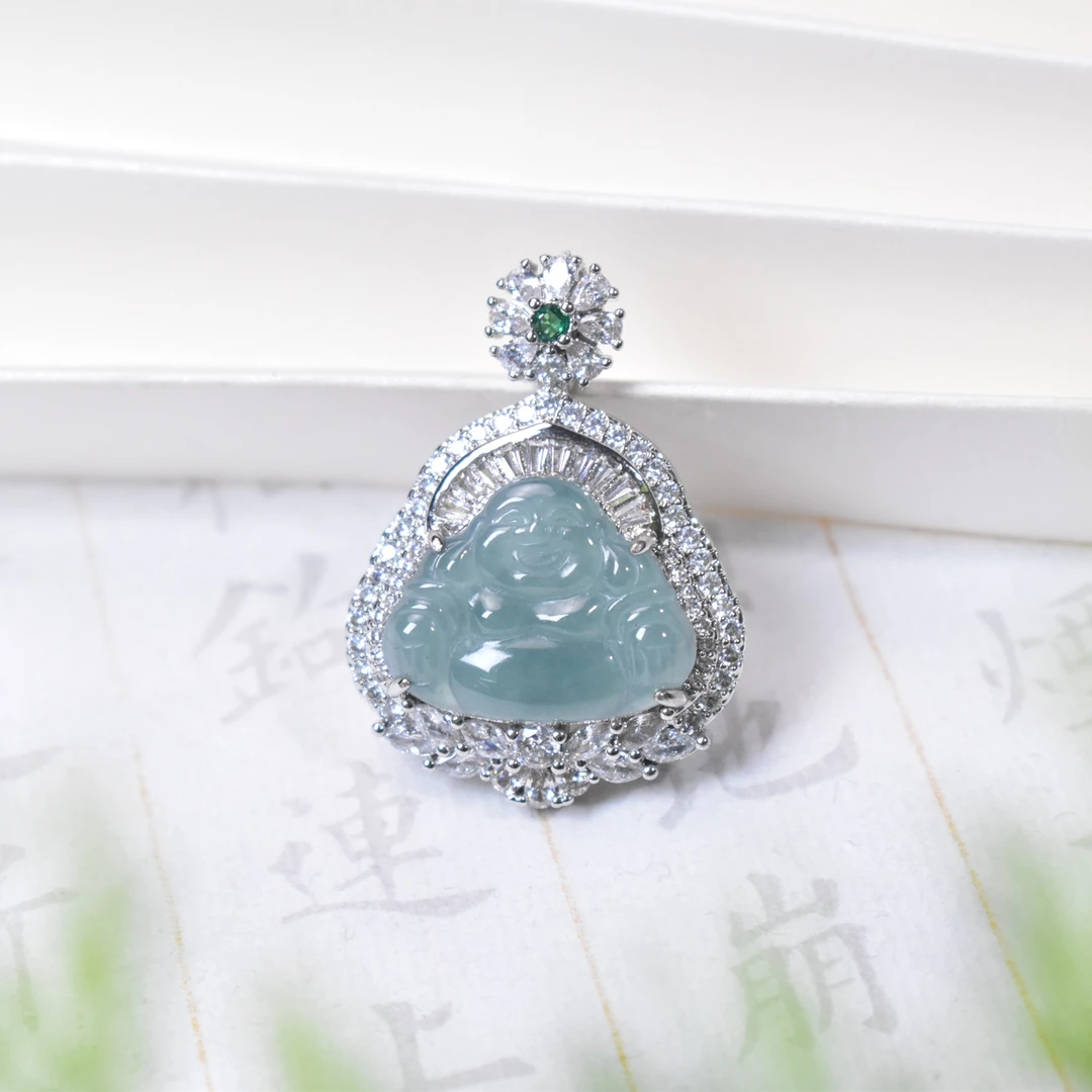 【睿泽鉴宝】翡翠佛公吊坠15*20*3*FEB0005